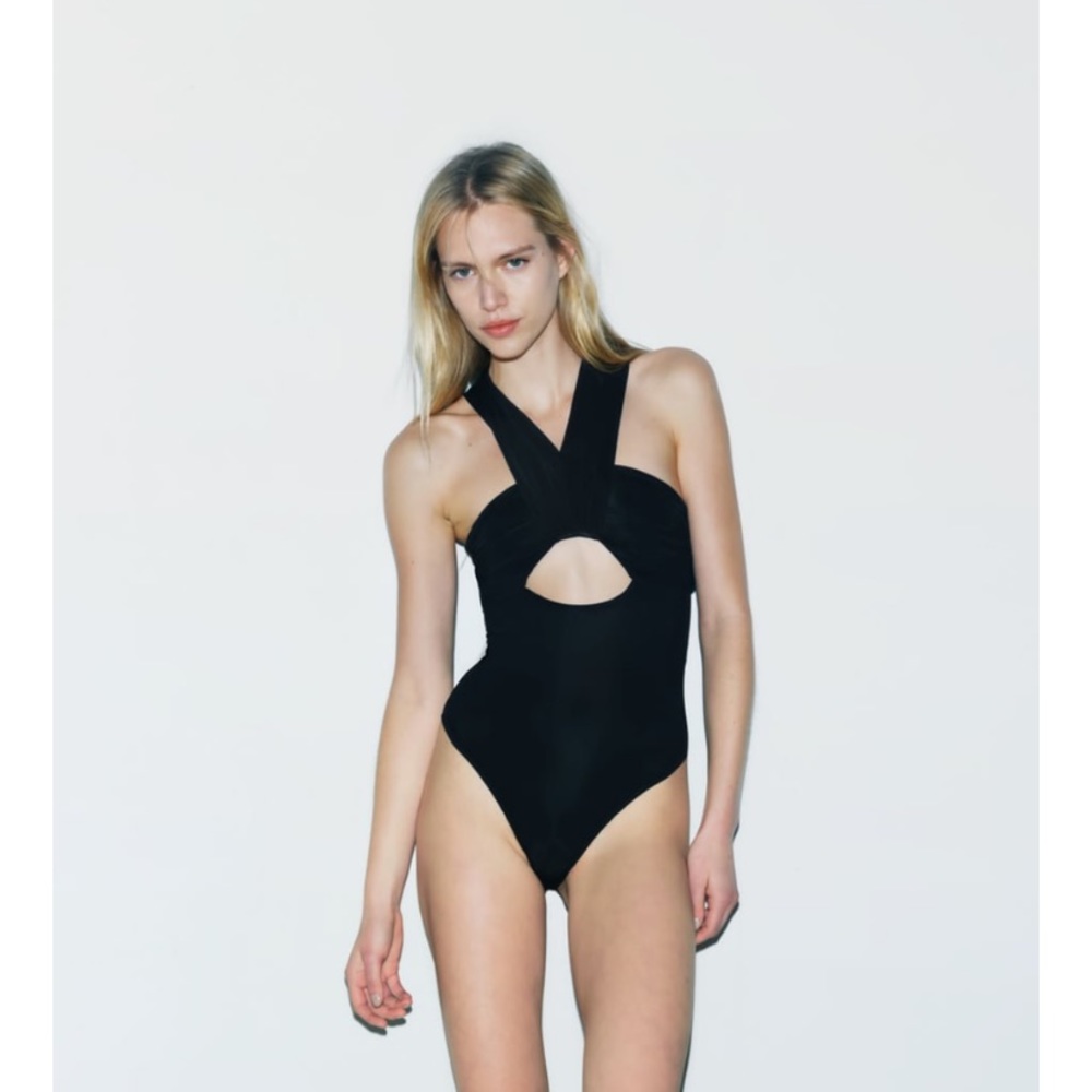 Zara draped bodysuit